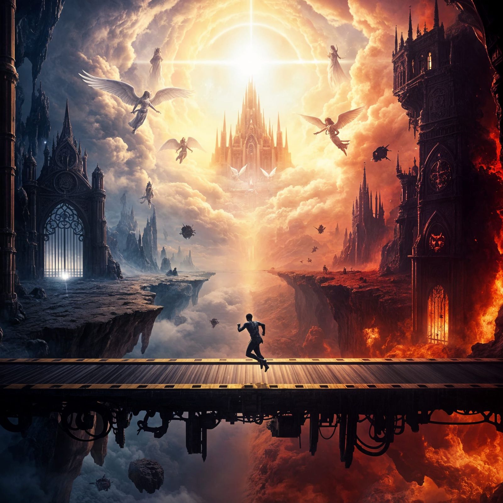 Heaven to Hell Conveyor Belt: a Matte Painting