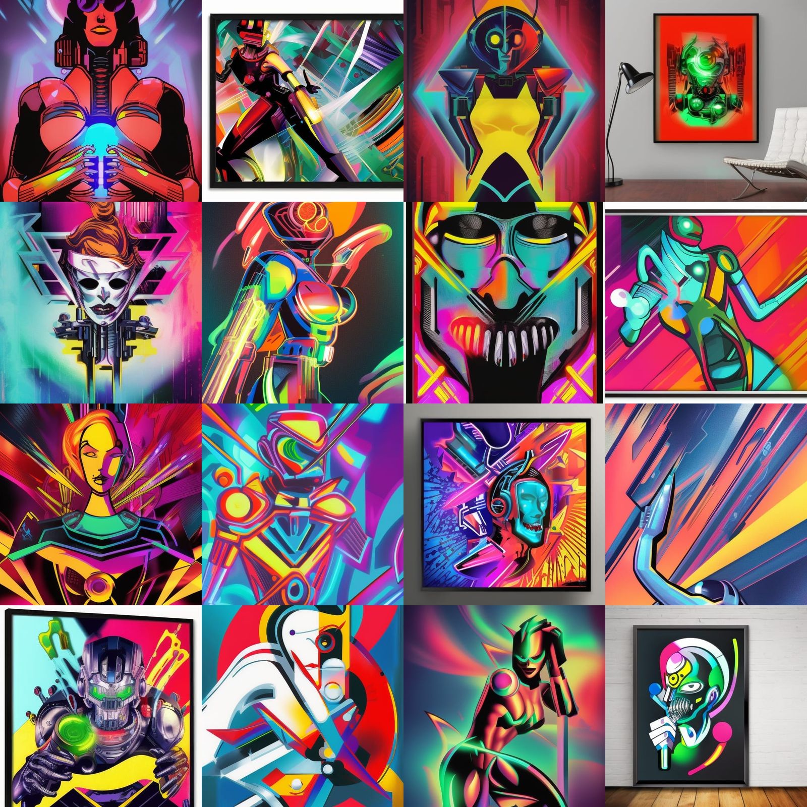 Cyborg Bartender in Art Deco Maximalism