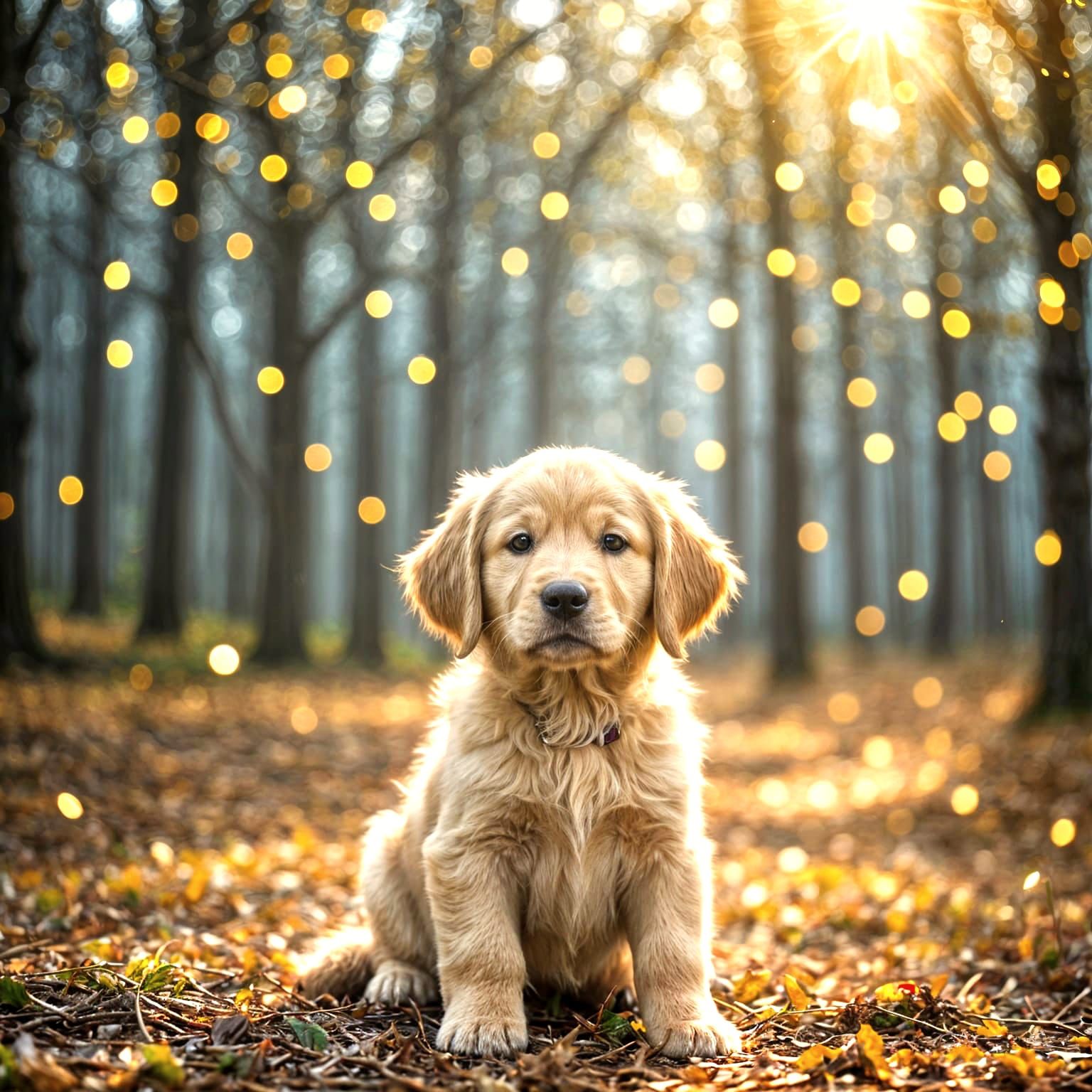 Golden Retriever Puppy in Natural Lighting