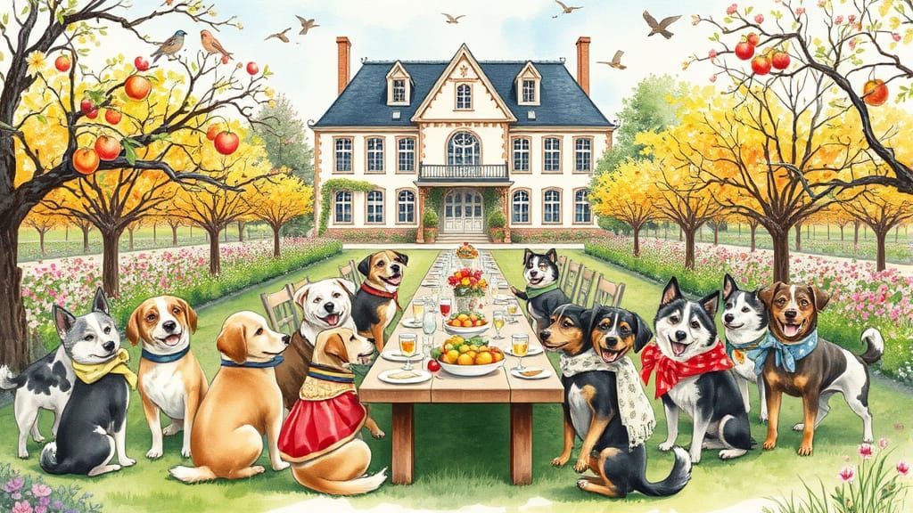 Charming Spring Garden Party in Sumi-E Style