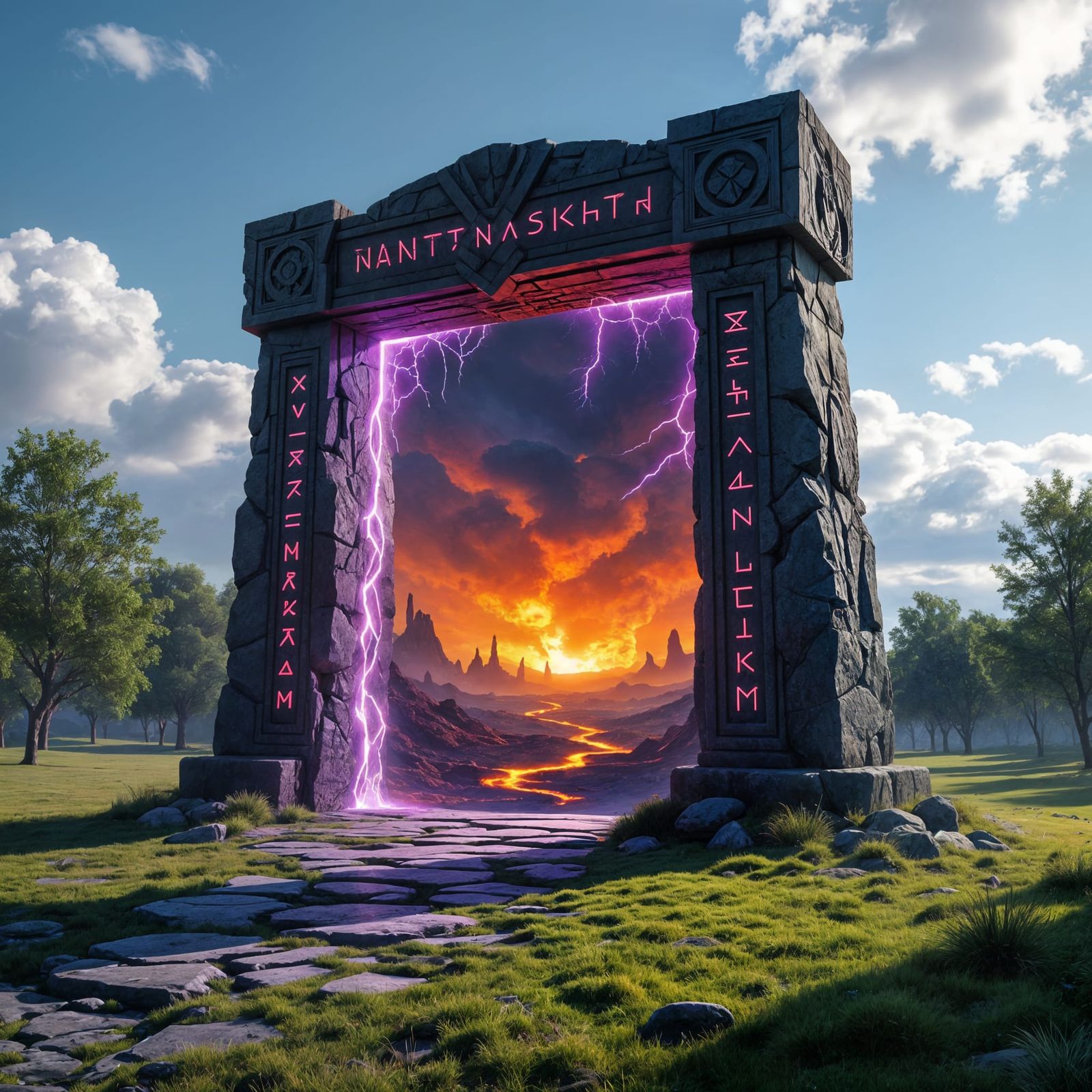 Ancient Portal to Hell on Sunny Lawn