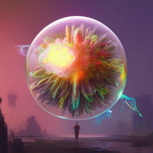 Supernova Explosion Inside Bubble: Fantasy Album Art