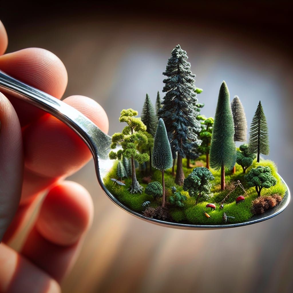 Miniature Forest World in a Teaspoon