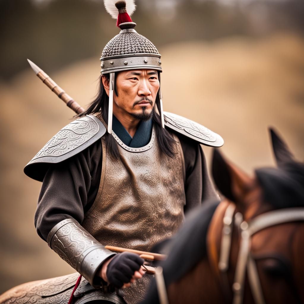 Mongol Warrior Portrait in Natural Lighting