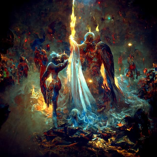 Demon to Angel Transformation in Ethereal Style