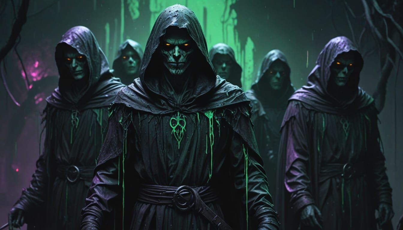 Twisted Dark Fantasy Illustration in Gothic Style