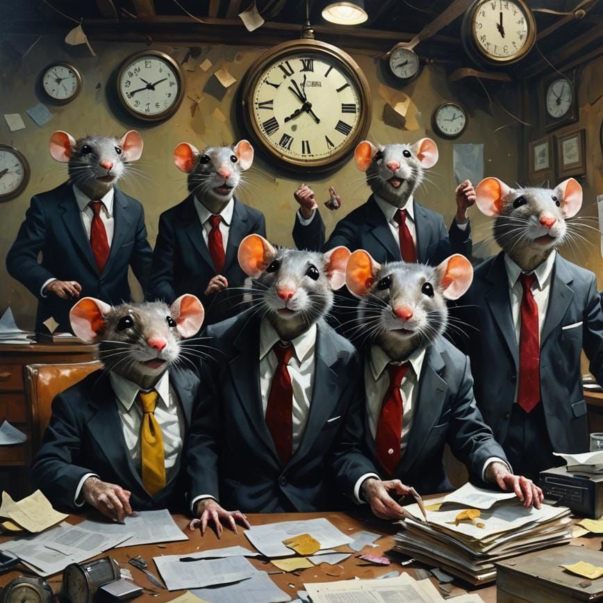 Victorious Rodents Celebrate Their Triumph