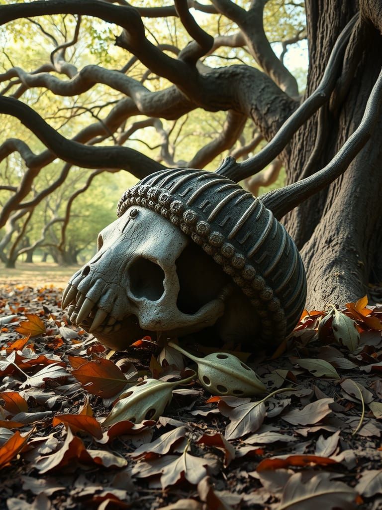 Acorn Skull in Ancient Oak Shade