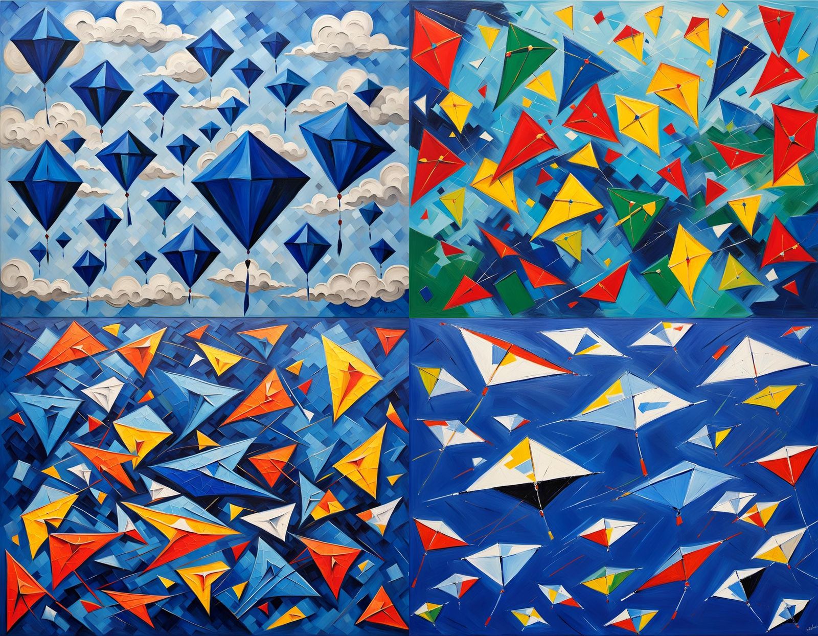 Diamond Kites in Volpi-Inspired Modernist Style