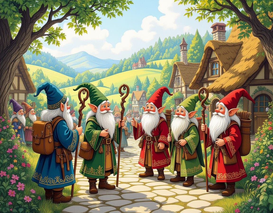 Enchanting Elf and Hobbit Village Gathering