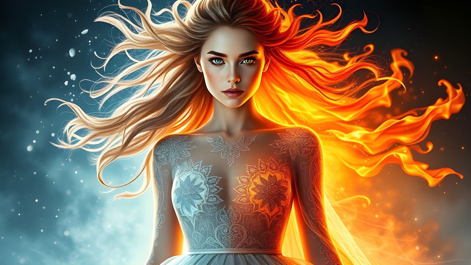 Ice and Fire Woman: A Vision of Beauty