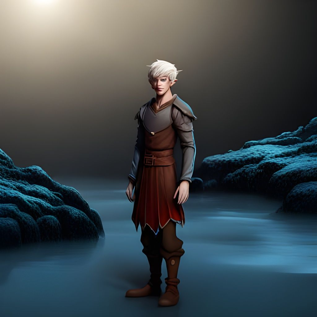 Fantasy Elf Boy in Detailed Matte Painting