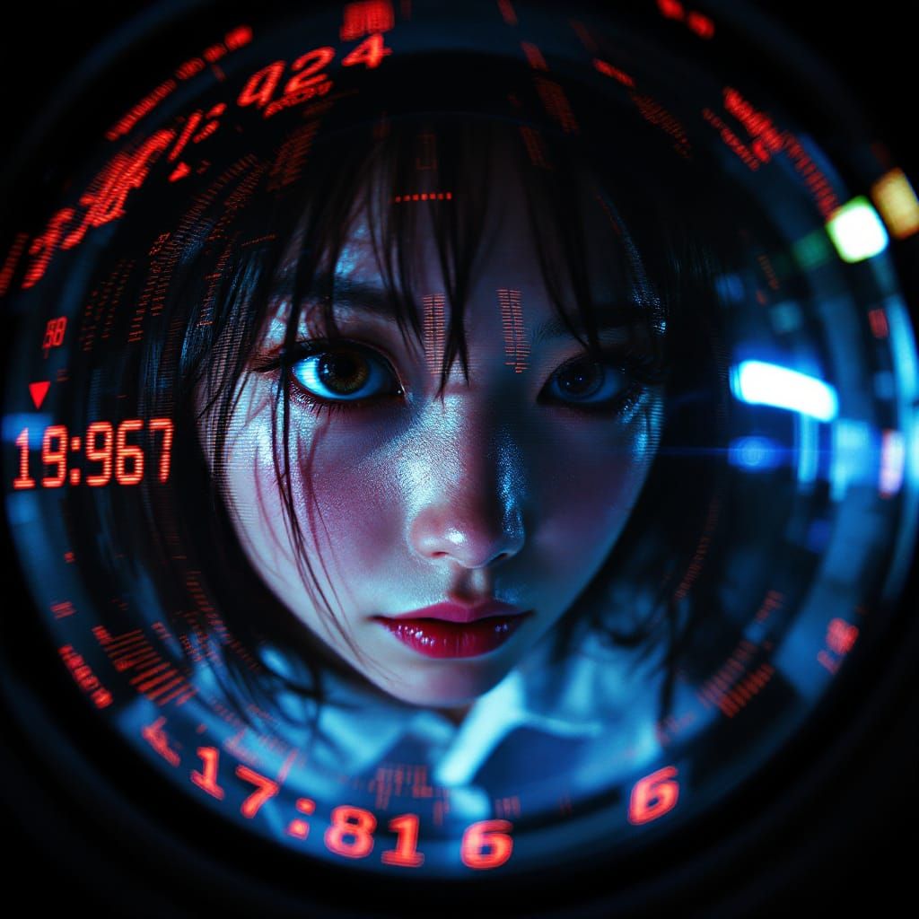 Yuno Gasai CCTV Footage with Fish-Eye Distortion