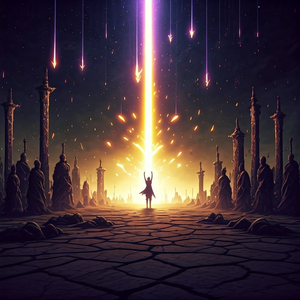 Cosmic Storm Descends Upon a Dying World in Cyberpunk Style