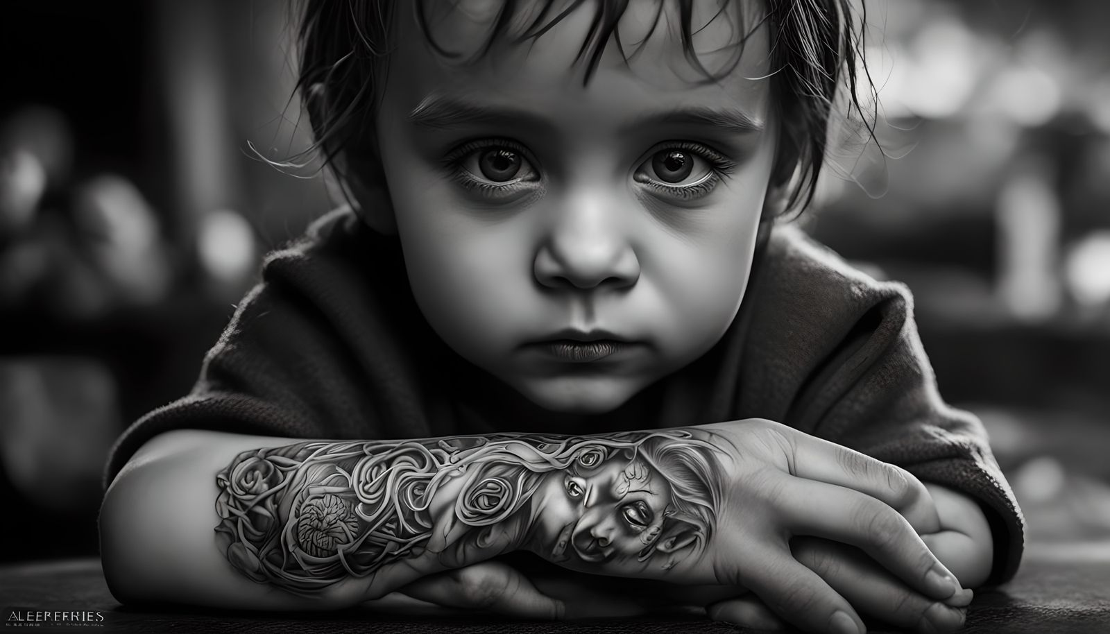 Insanely Detailed 3D Cute Tattoo in Sharp Focus