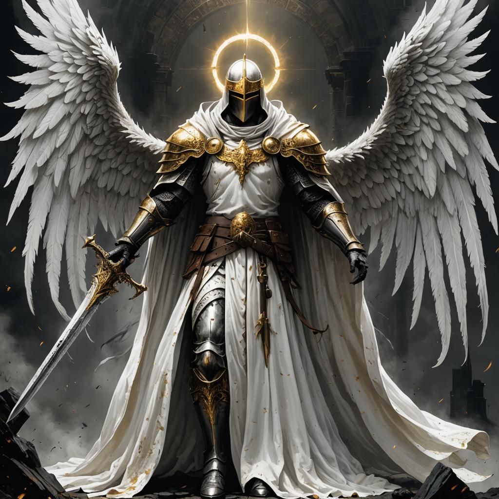 Grimdark Fallen Angel in High Gothic Style