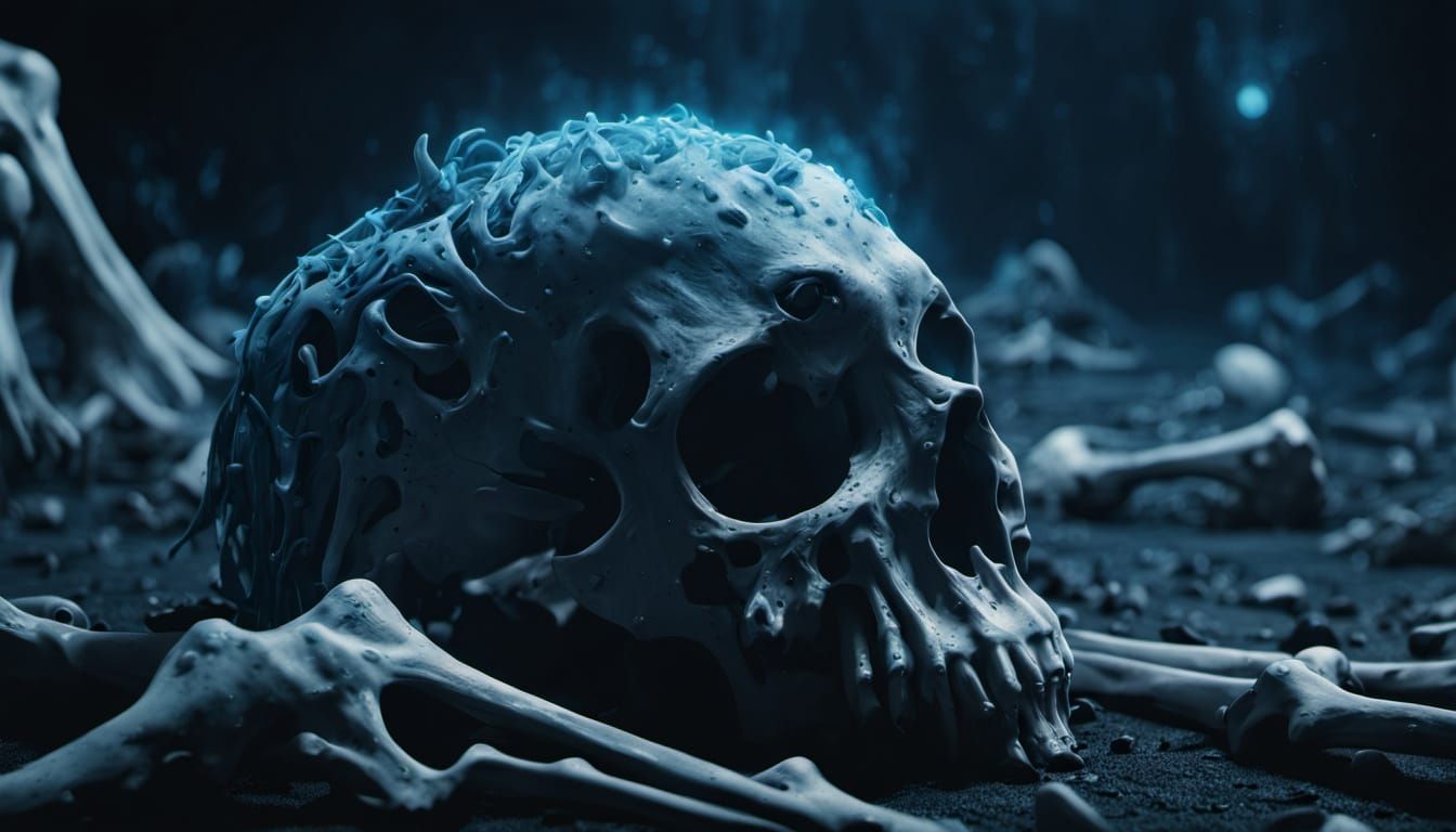 Dark Bones in Cinematic Atmosphere