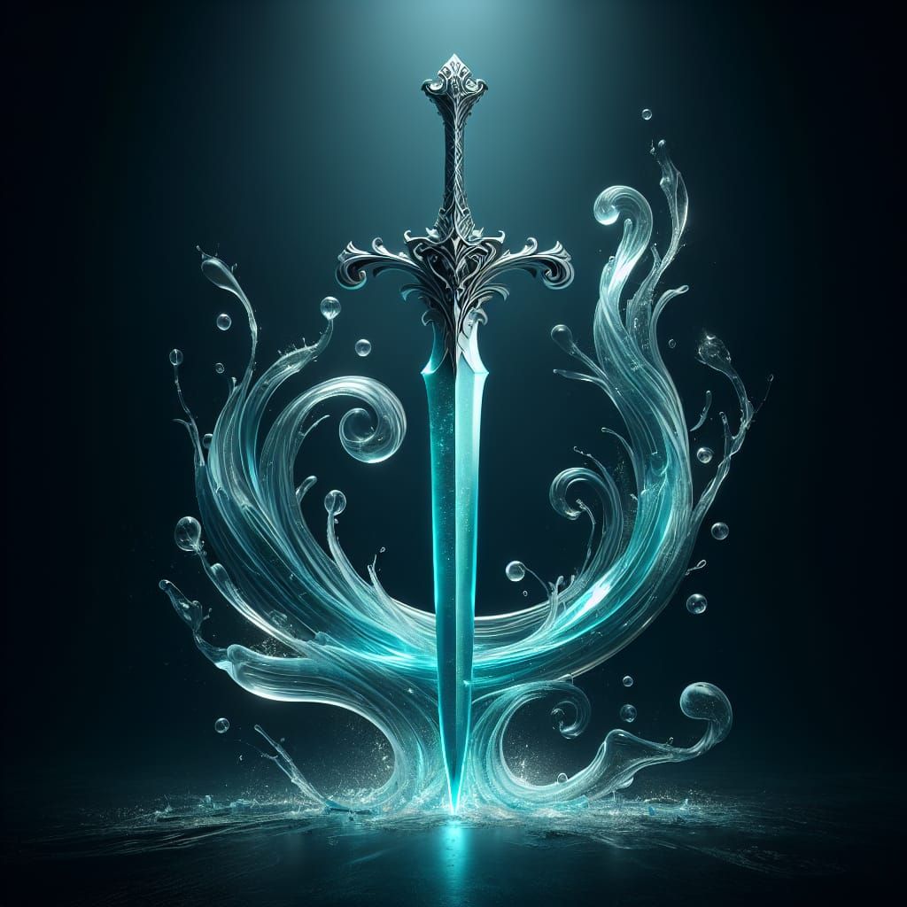 Ethereal Water Sword in Balance