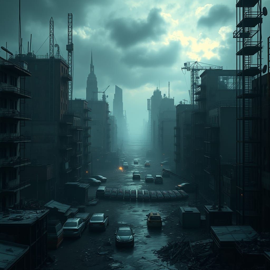 Apocalyptic Cityscape Rendered in High Definition