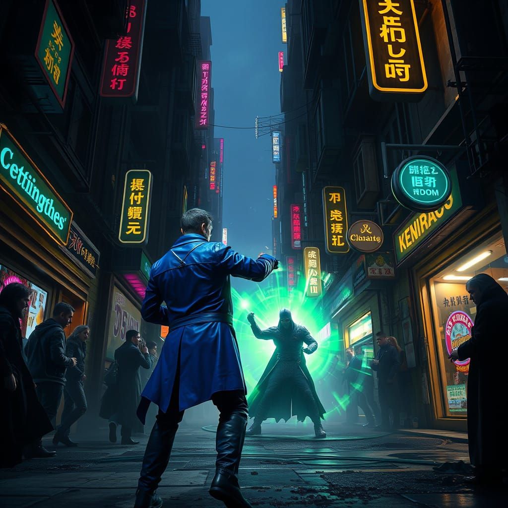 Cyberpunk Cityscape at Night