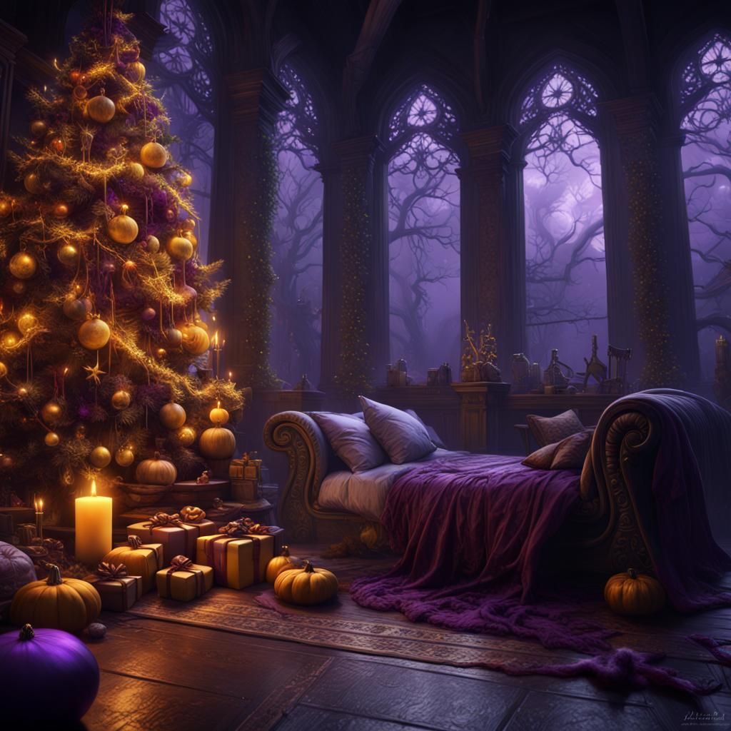 Spooky Christmas: Dark Fantasy Concept Art in 8k