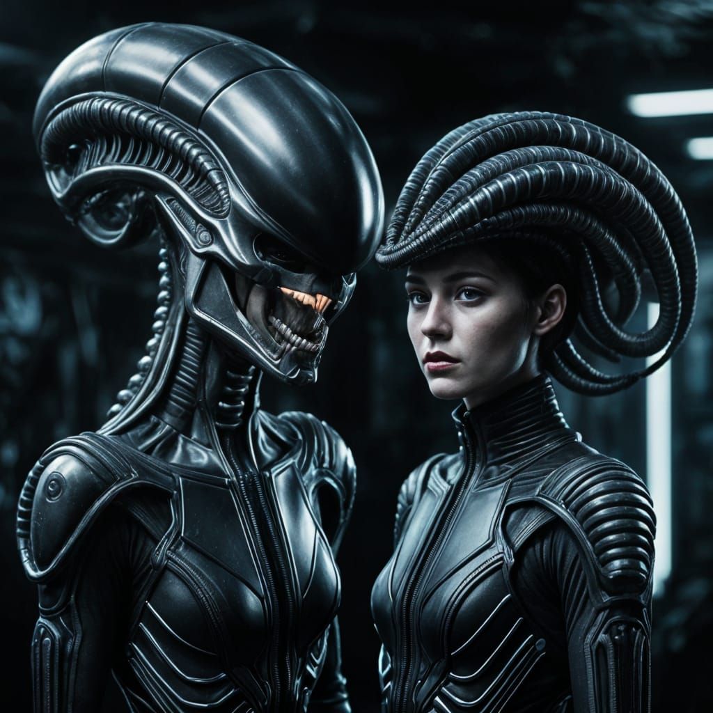 Xenomorph Biomechanical Haute Couture Hat: Glamour Photo