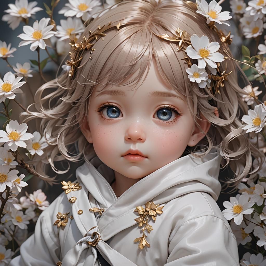 Detailed 3D Anime Art of a Baby