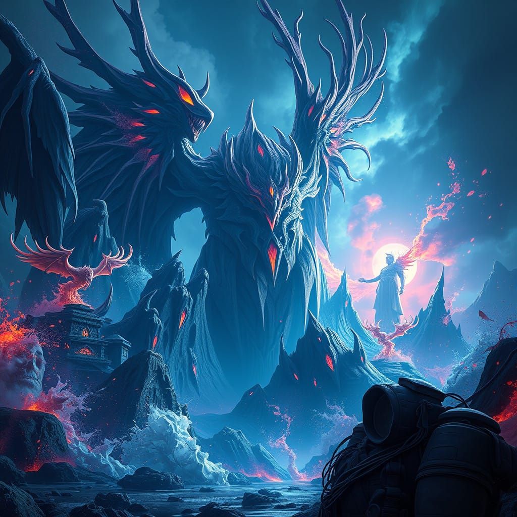 Vibrant Fantasy Realm Unveiled in Intricate, High-Resolution...