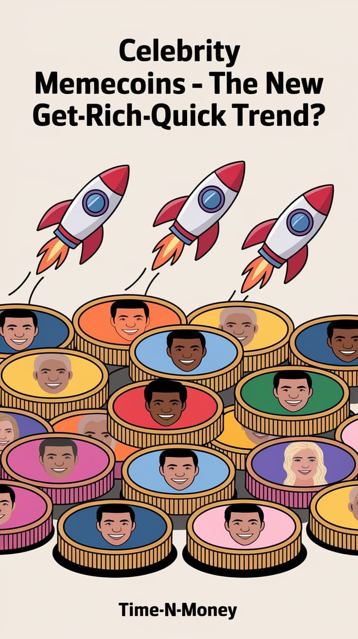 Whimsical Cartoon-Style Pin Showcases Celebrity Memecoins