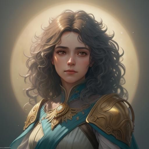 Fantasy Baby Girl Portrait in Artgerm Style