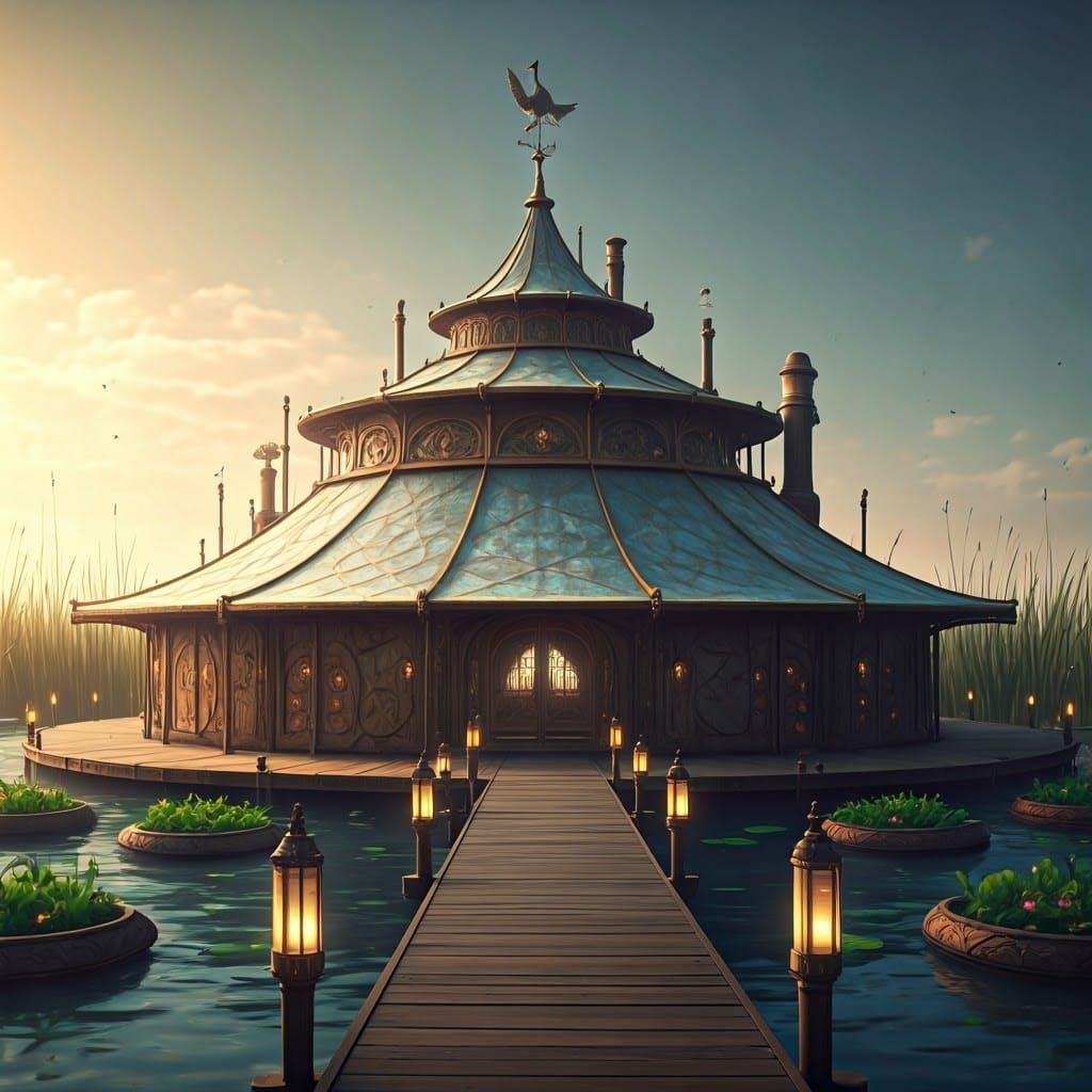 Majestic Water Court in Harmony with Nature