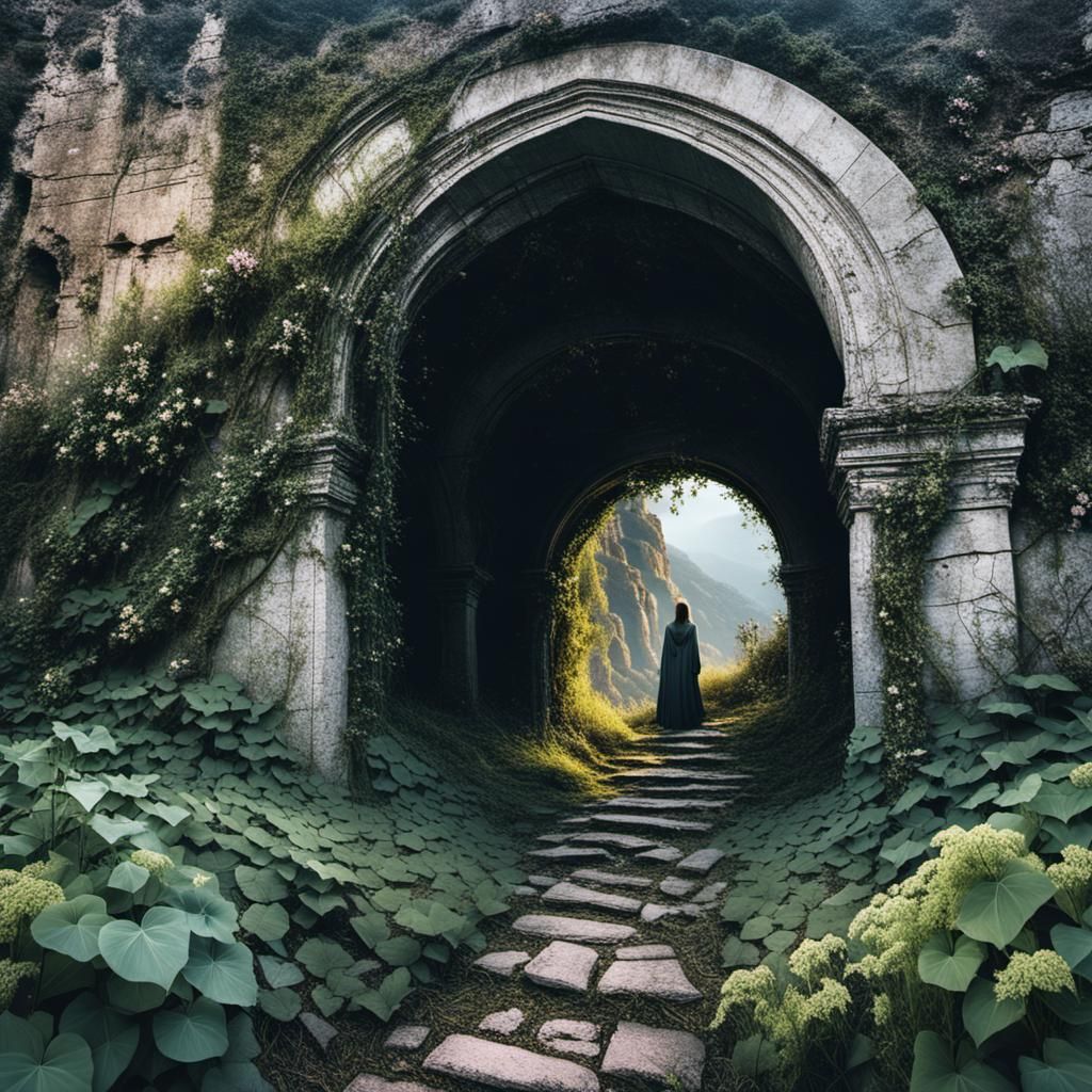 Luminous Faerie Realm Landscape at Dusk