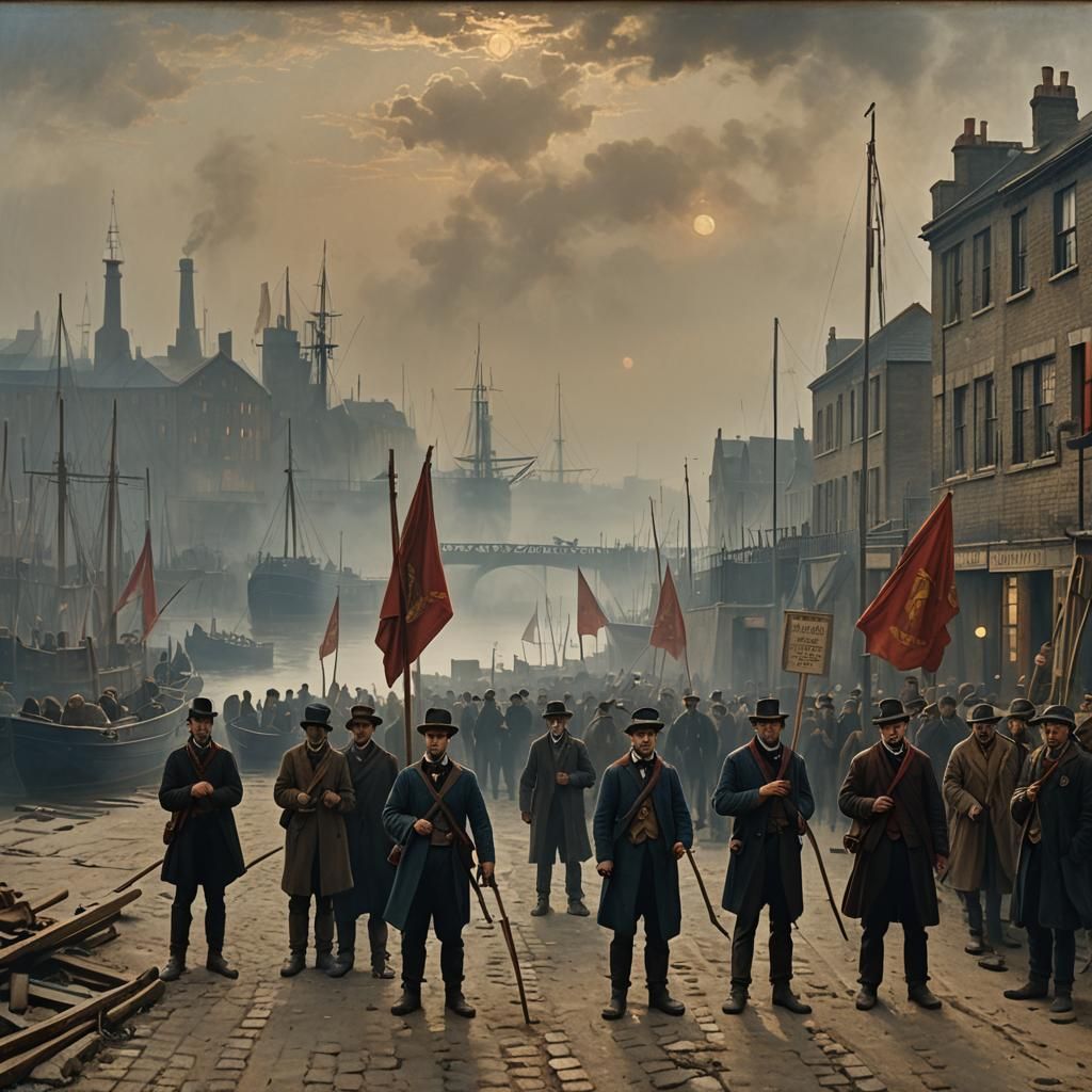 1889. Labour activists closed the entire Port of London in t...