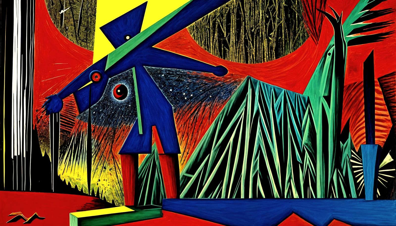 Surreal Golem in a Max Ernst Style