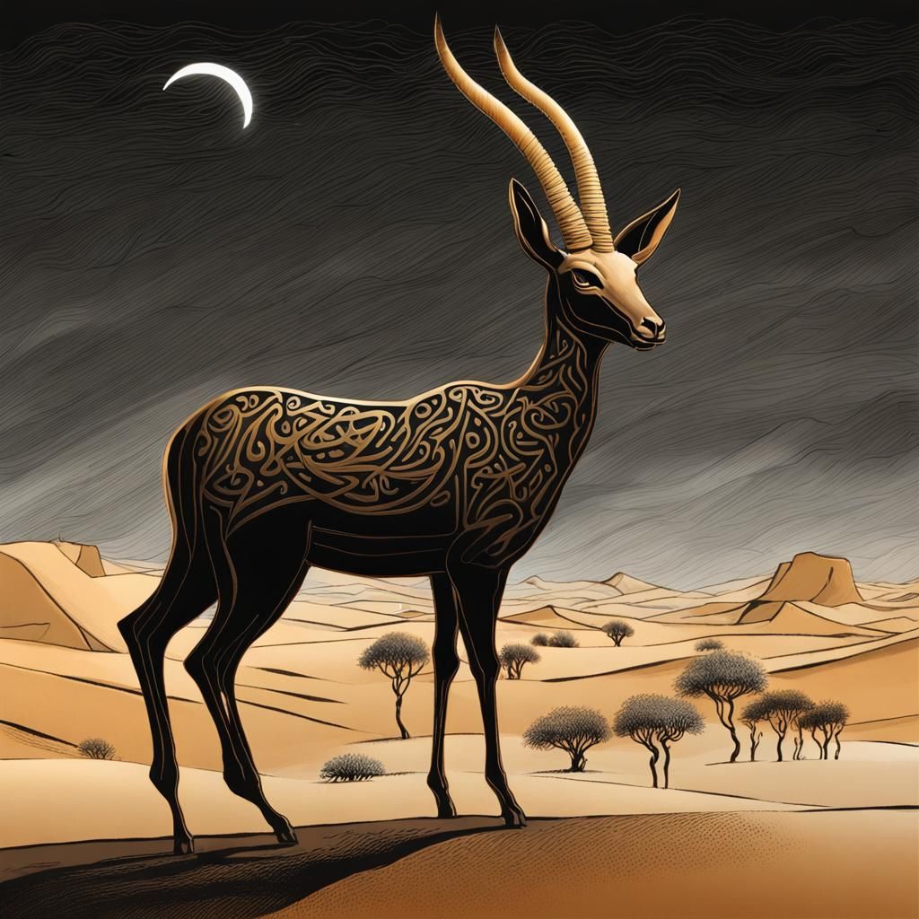 Arabic calygraphic calligram