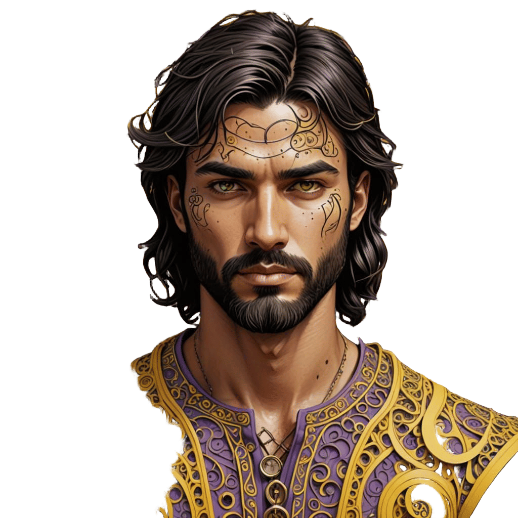 Handsome Male Ranger with Violet Eyes