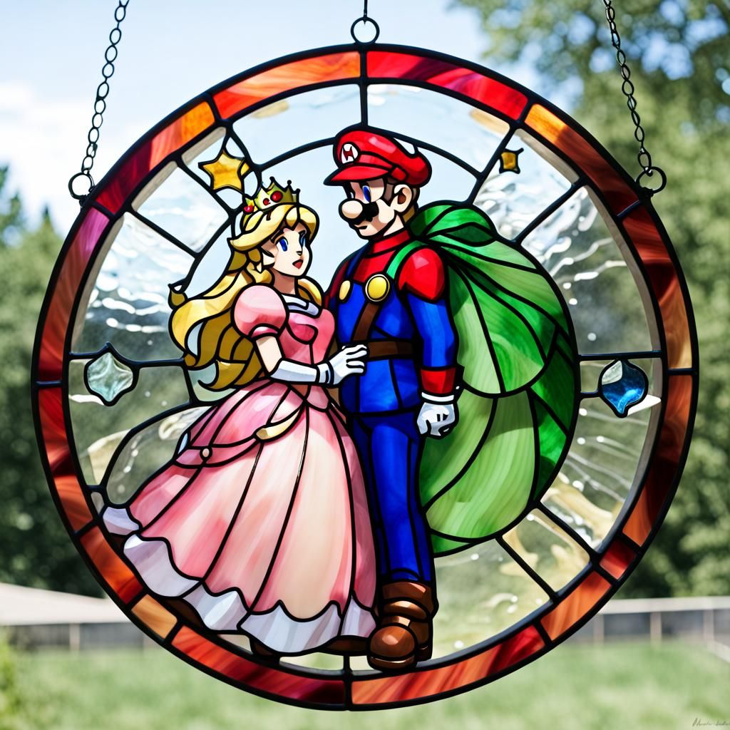 princess peach and mario