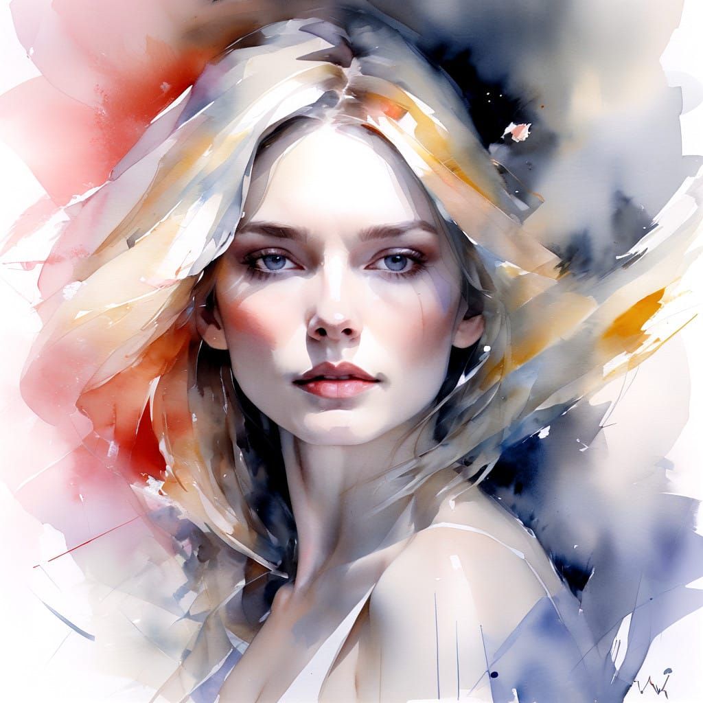 Ethereal Portrait of a Diamond Queen in Yin-Yang Harmony