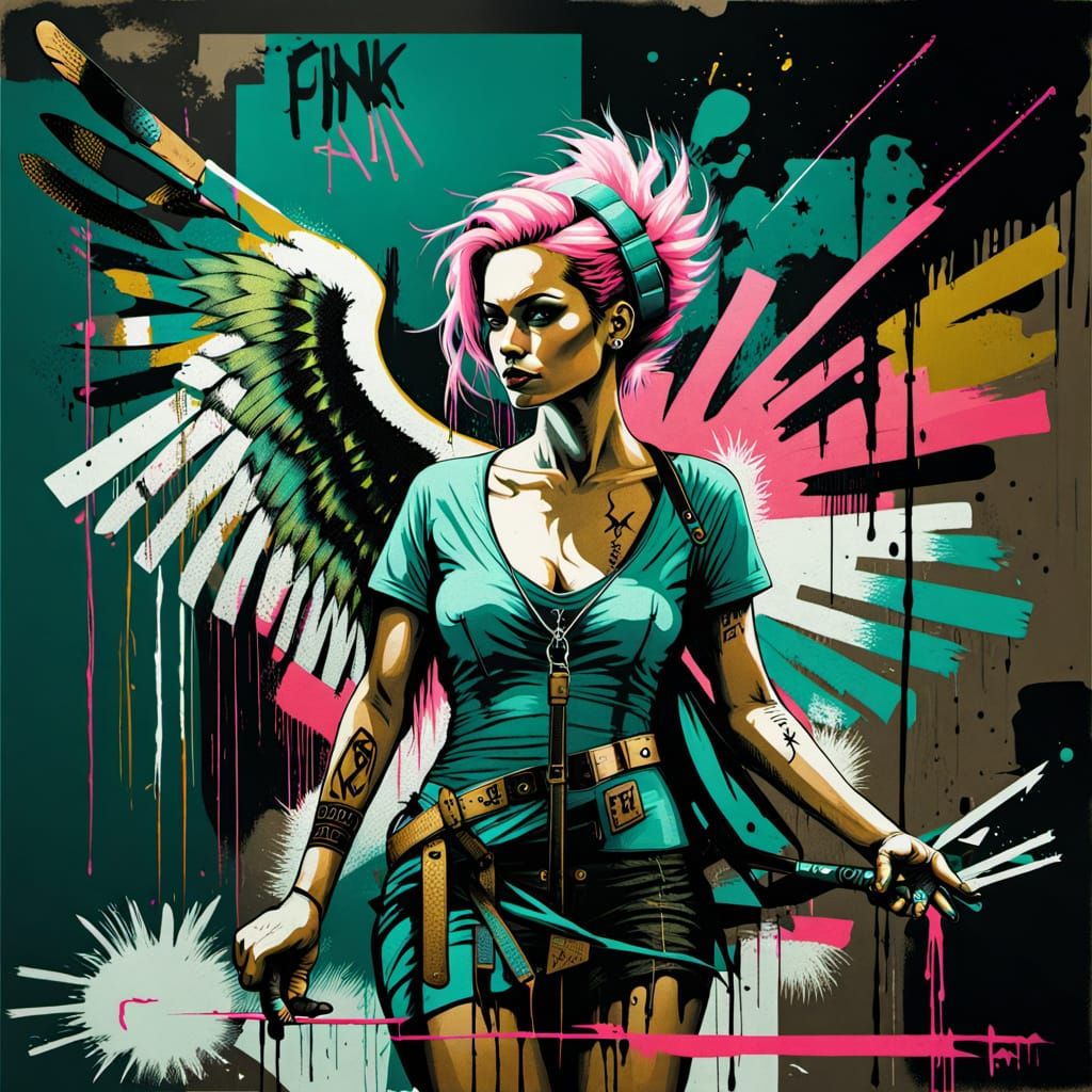 Pink Punk Angel