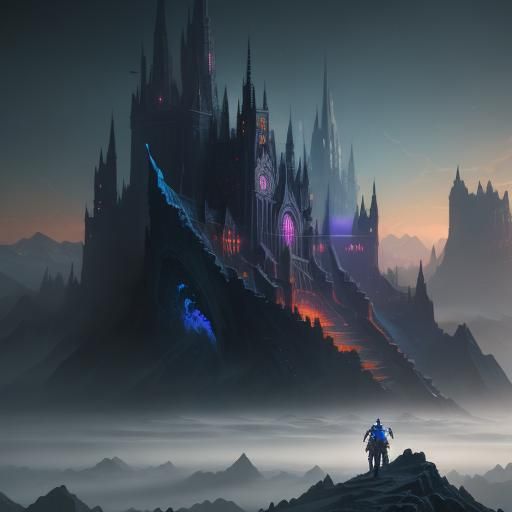 Fantastical Castle Matte Painting in Deep Color