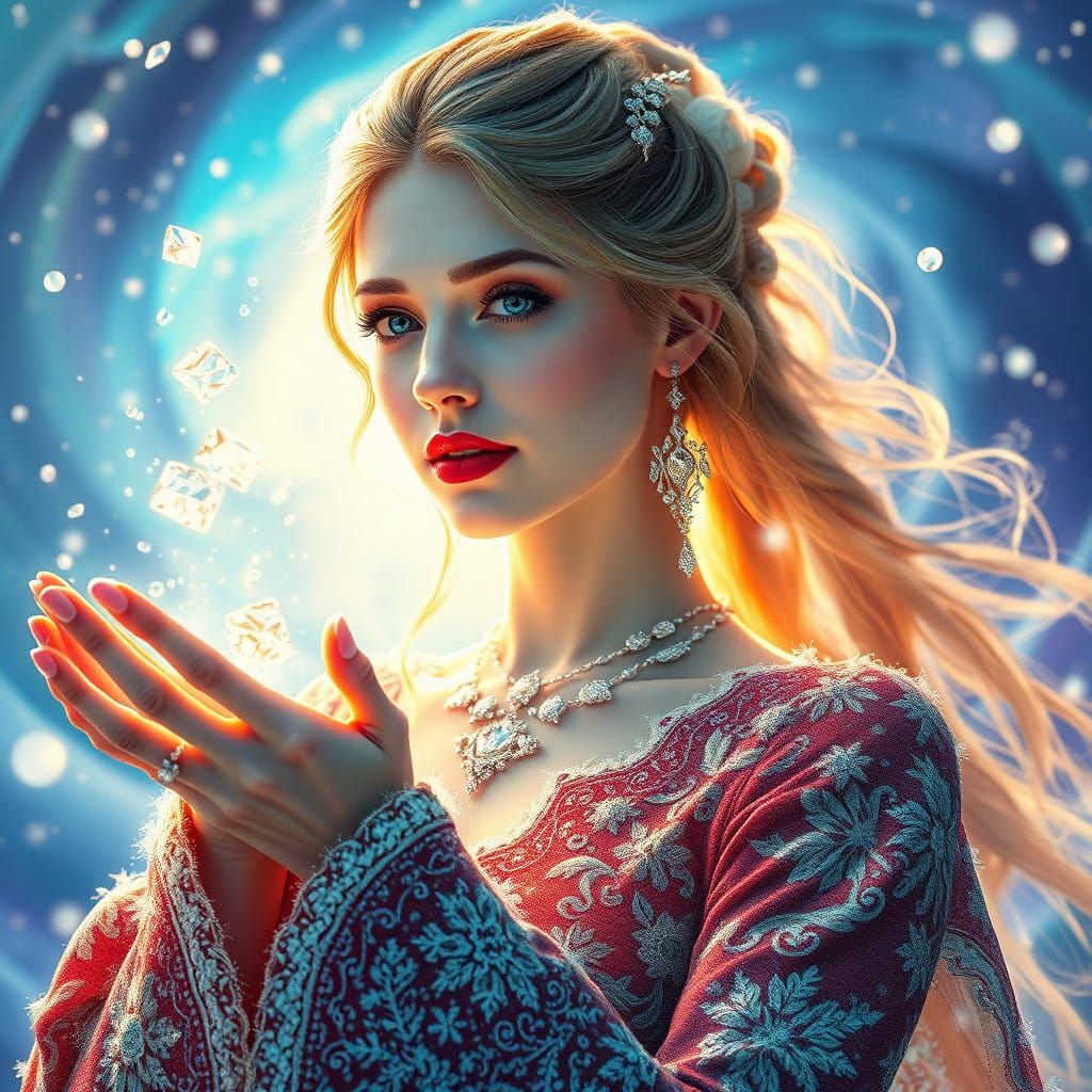 Winter Goddess in Icy Majesty