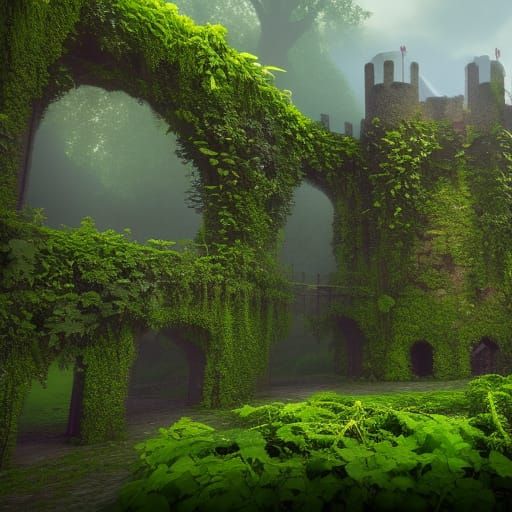 Overgrown Castle: Epic 3D Game Cinematic Render