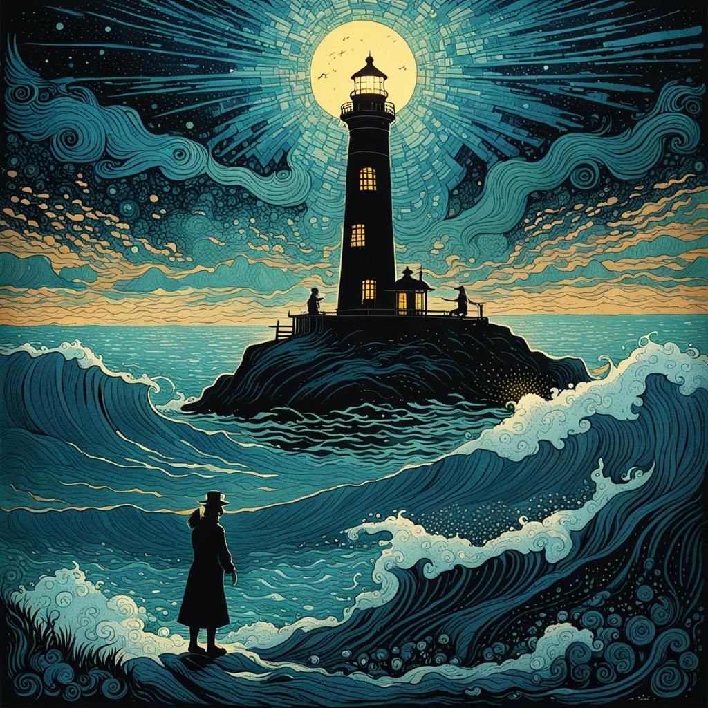 Lighthouse Keeper's Secret: Silhouette Animation Art