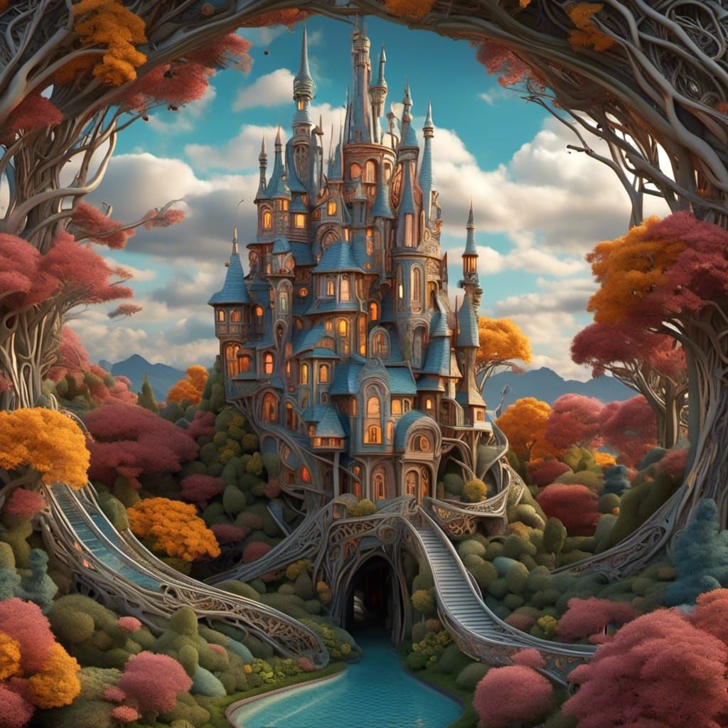 Magical Pop-Up Fairytale Castle in Enchanted Forest