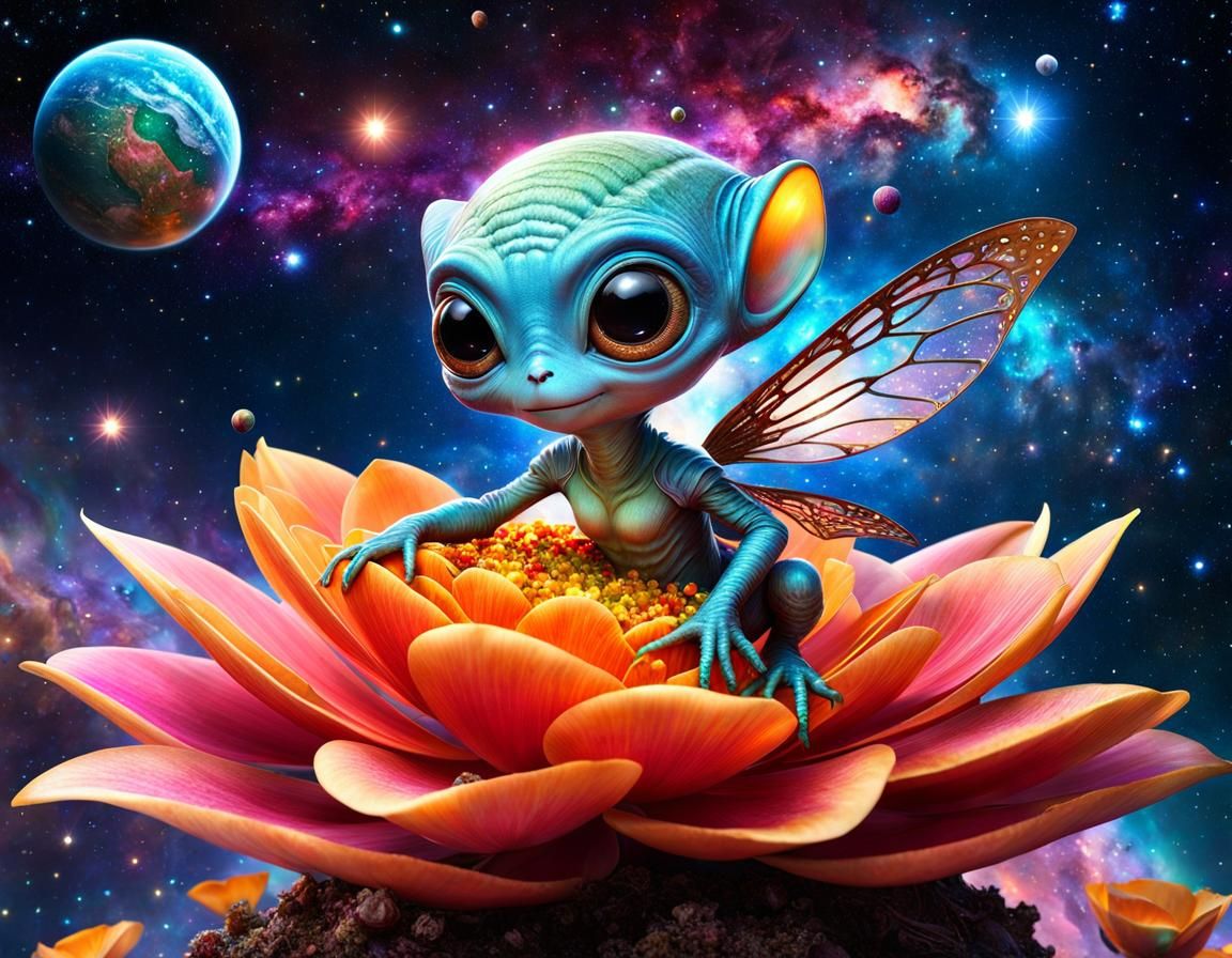 Drifting Space-Blossom-Alien