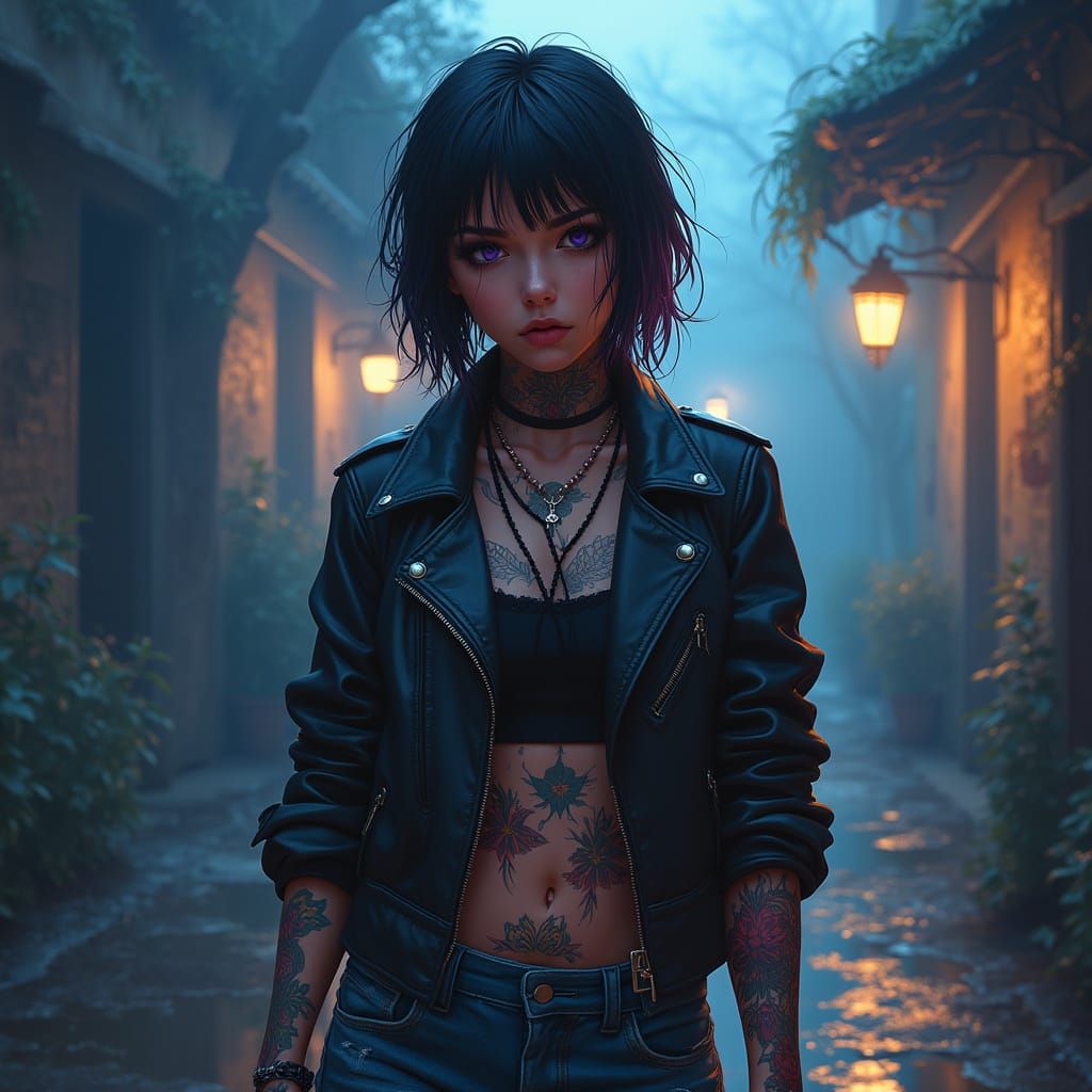 Independent Teen Female in Detailed Matte Painting