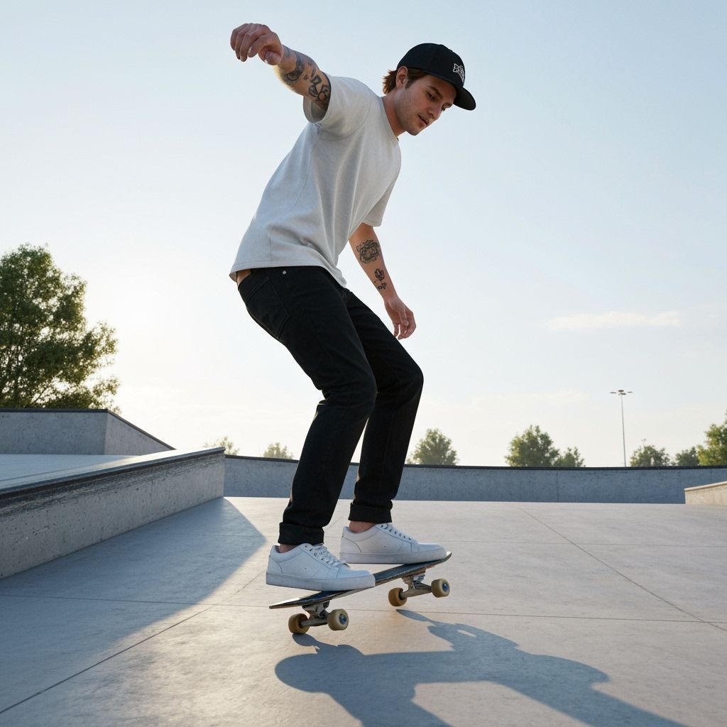 Skateboarder on Ramp in Digital Art Style