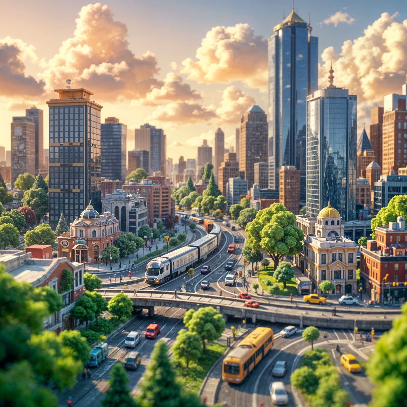 Hyperrealistic Claymation City in 8k Resolution