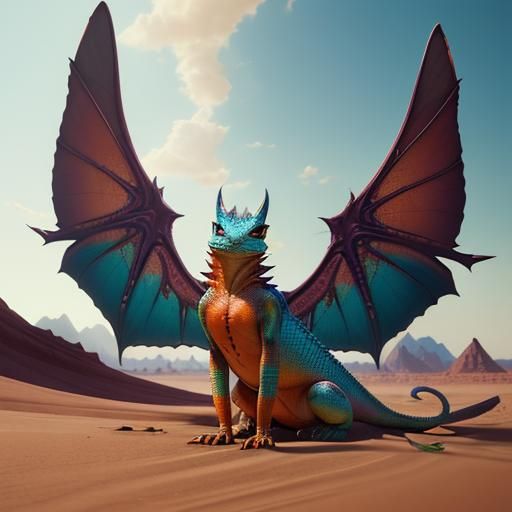 Female blue royal desert dragon ~