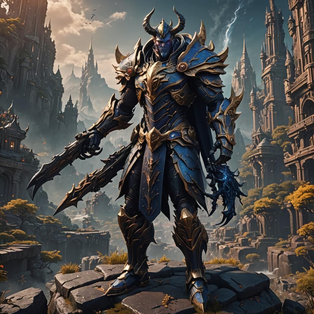 Sigma Male: Detailed Matte Painting in Deep Color